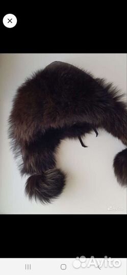 Шапка ушанка женская, павлопосадский платок