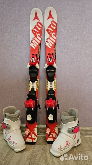 Горные лыжи (Atomic) 90 см + Ботинки и палки