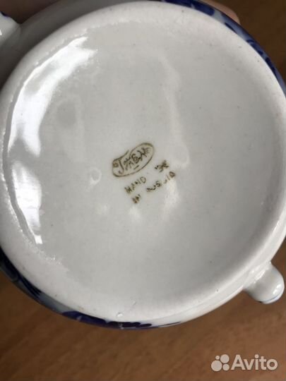 Сахарница с ложечкой Гжель новая