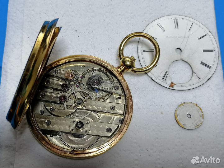 Золотые карманные часы ILLinois watch co