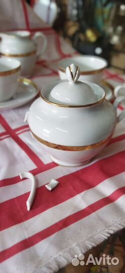 Сервиз чайный золотые узоры лфз