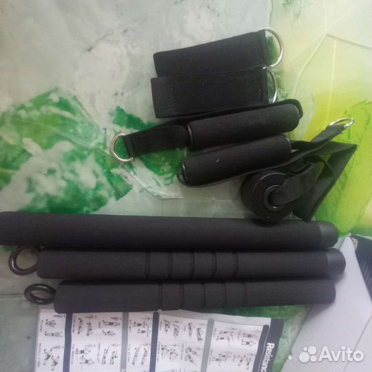 Эспандер трубчатый ленточный фитнес резинки