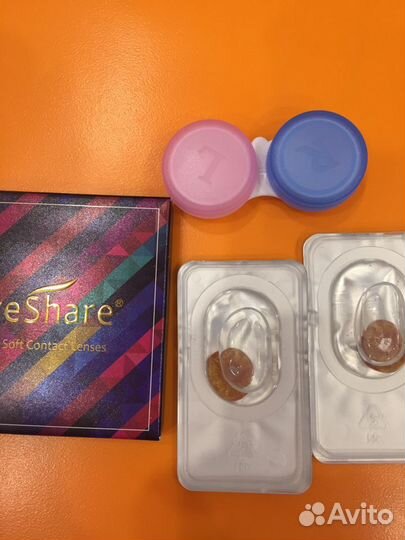 Линзы цветные карнавальные Пламя