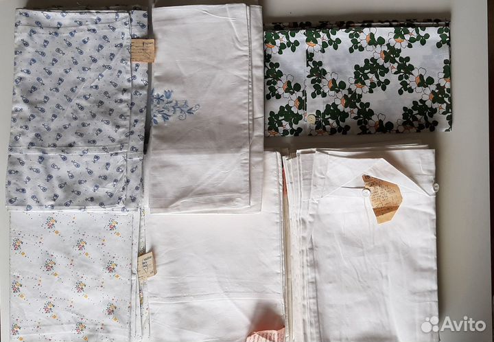 Простыни, наволочки, полотенца, скатерти из СССР