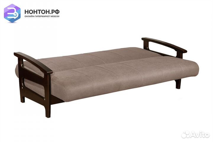 Диван книжка Омега бежевый / венге