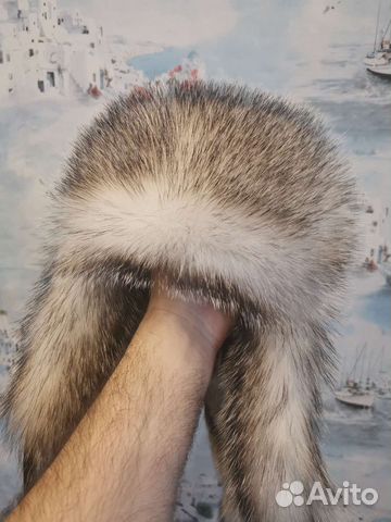 Шапка малахай ушанка из натурального меха барсука