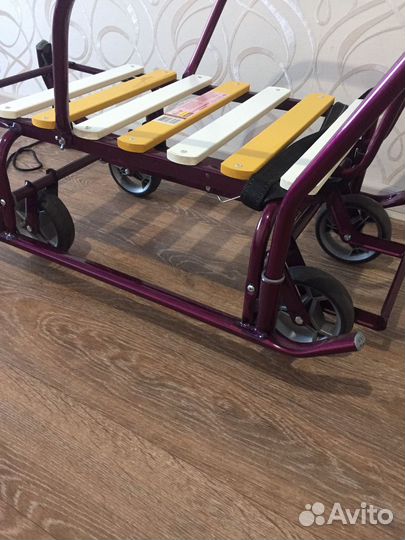 Санки коляска на колесиках