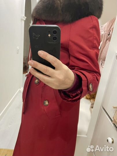 Парка пальто с мехом