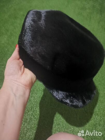 Мужская зимняя шапка, короткая нерпа, р. 57
