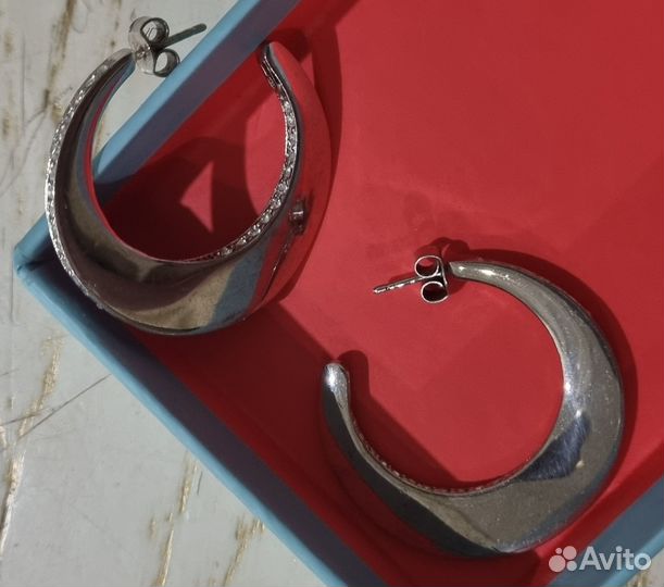 Серьги из серебра с феонитами