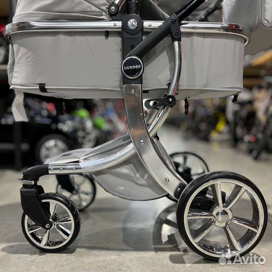 Коляска 2в1 Новинка Эк-Кожа (Grey)