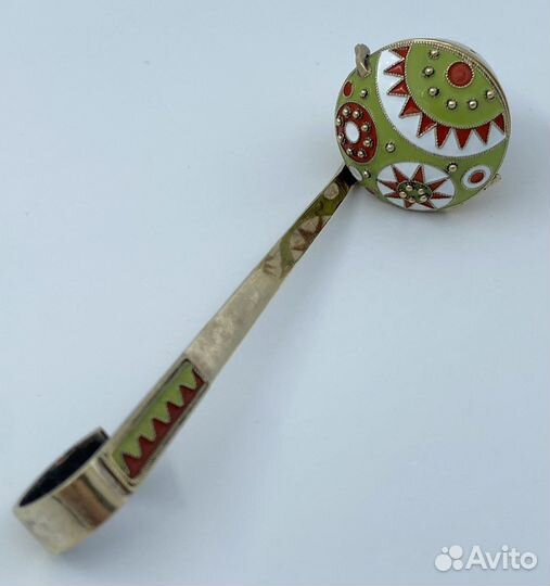 Сито заварочное серебро 925 СССР эмаль позолота