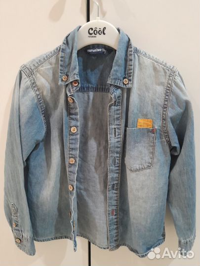 Джинсовая рубашка детская