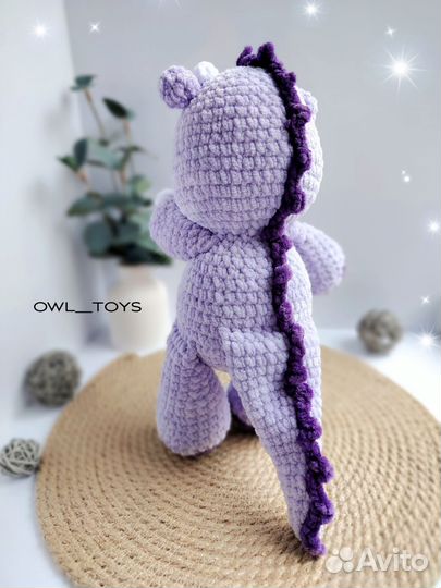 Вязаная игрушка Дракон Динозавр символ 2024 года