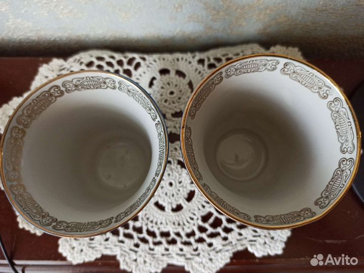 Бокалы кобальт позолота. Бронницы. СССР