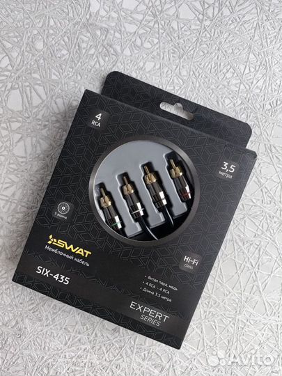 Межблочный кабель 4 rca 3.5м новый