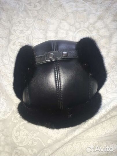 Шапка с ушами норковая