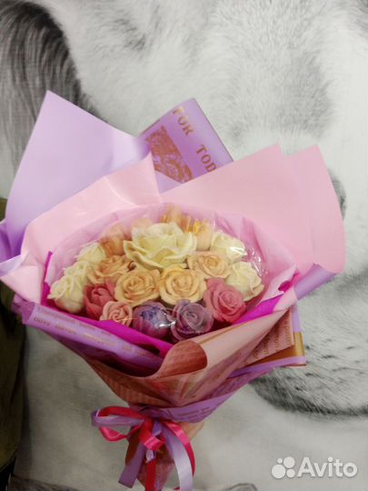 Букеты из шоколадных цветов