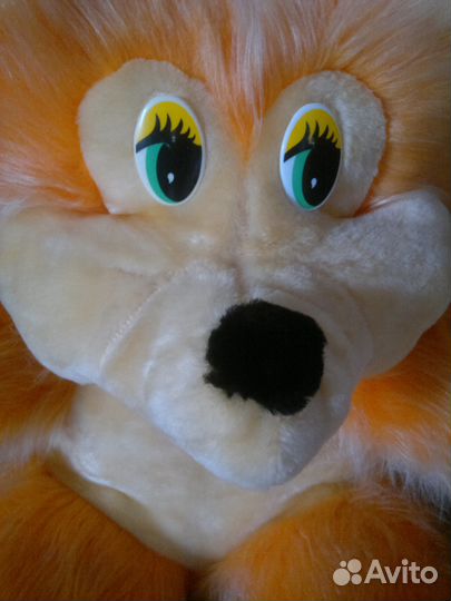 Мягкая игрушка Медведь сидящий оранжевый