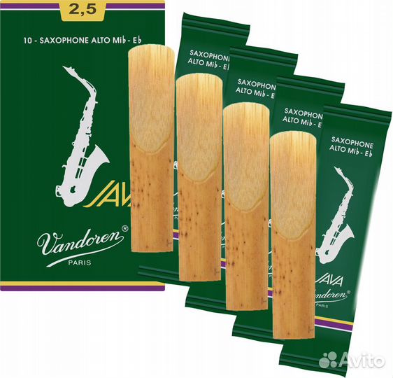 Vandoren Java 10 штук. Трости для альт саксофона