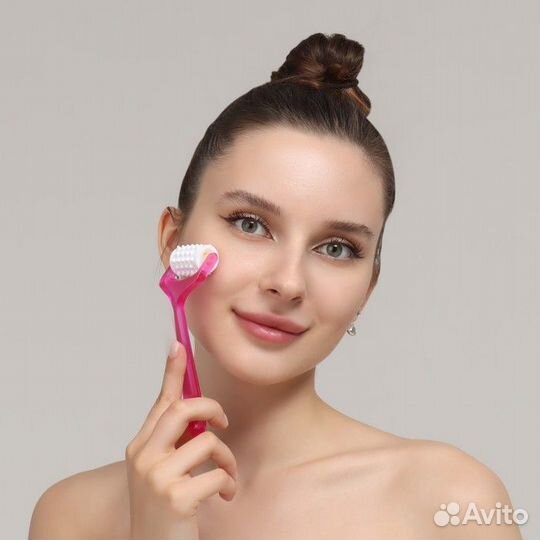 Массажёр для лица и зоны декольте «Барабан», с шип