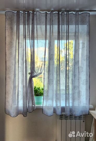 Готовые шторы тюль-лен