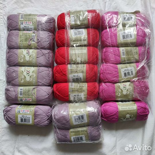 Пряжа хлопок и хлопок+вискоза