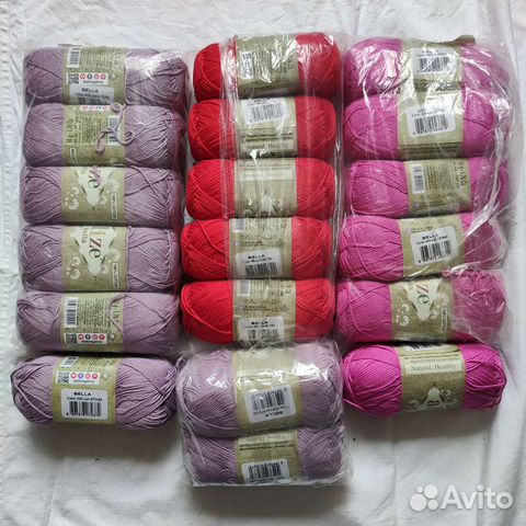 Пряжа хлопок и хлопок+вискоза