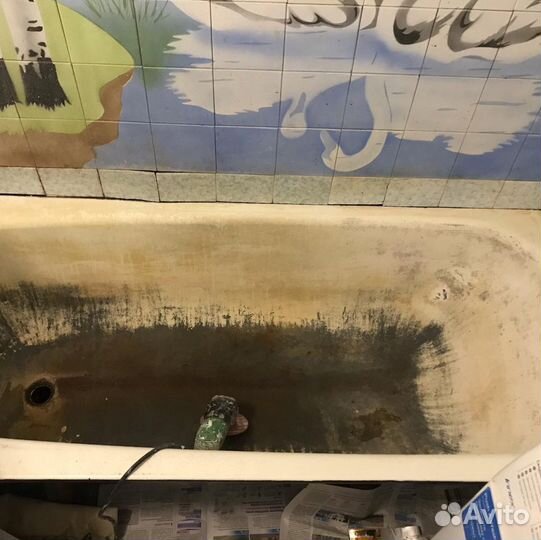 Эмалировка и реставрация покрытия ванны акрилом