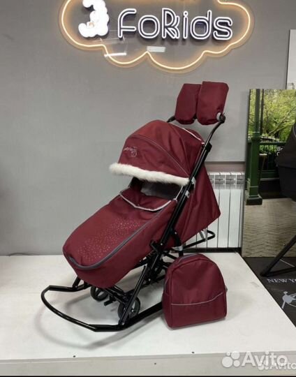 Санки Коляска pikate снеговик