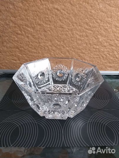Ваза, салатник большой, фруктовница хрусталь СССР