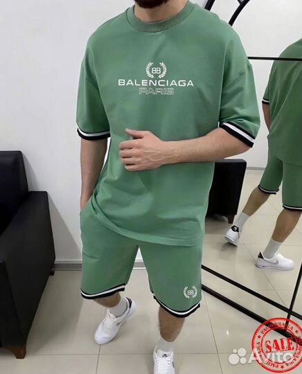 Спортивный костюм balenciaga (футболка+шорты)