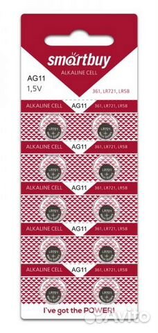 Батарейка Smartbuy часовая AG11 (10)
