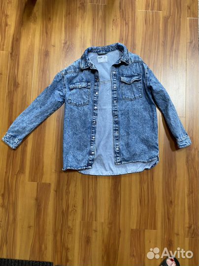 Джинсовая рубашка женская Bershka р 44-46