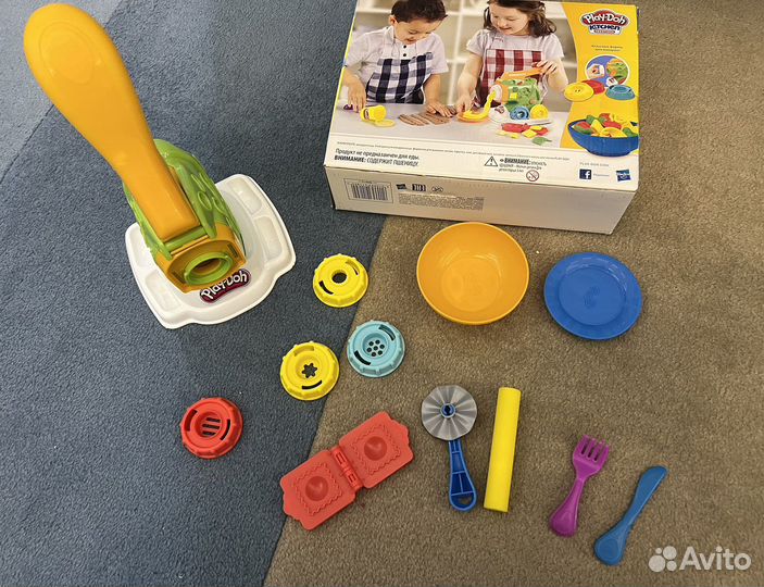 Play doh тостер макаронная фабрика
