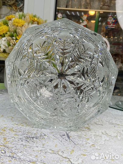 Фруктовница/салатник хрустальная