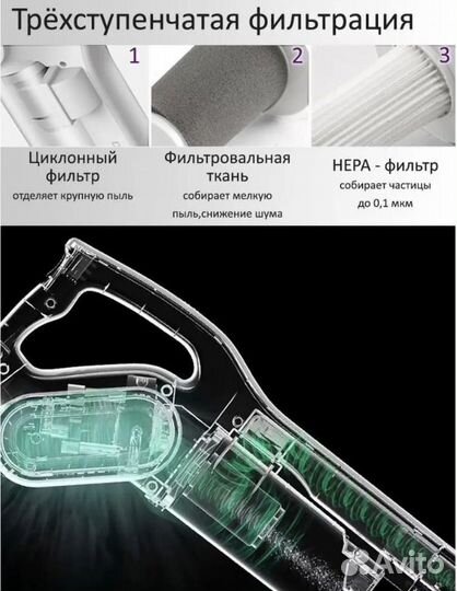 Вертикальный пылесос xiaomi