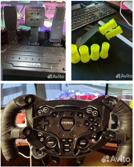 Moza sr-p lite мод, brake kit, накладки на педали