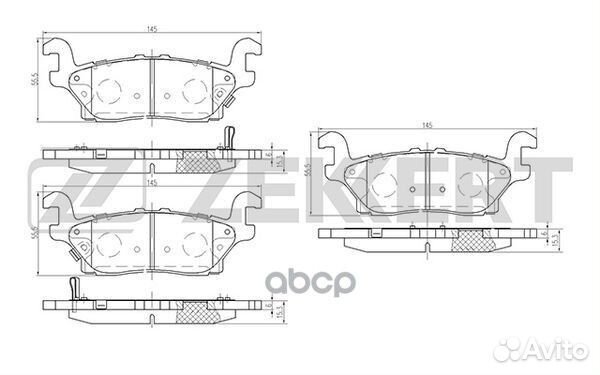 Колодки торм. диск. задн. Hummer H3 05- bs-1052