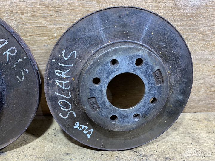 Комплект передних тормозных дисков Solaris 1 D206