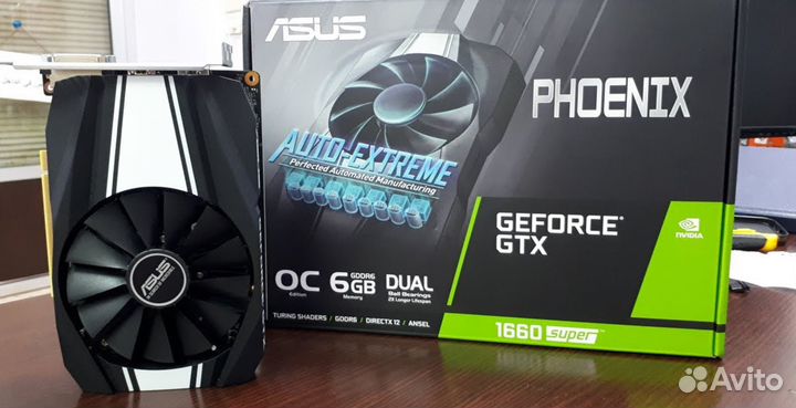 GTX 1660 Super (Гарантия) Asus Phoenix 6Gb
