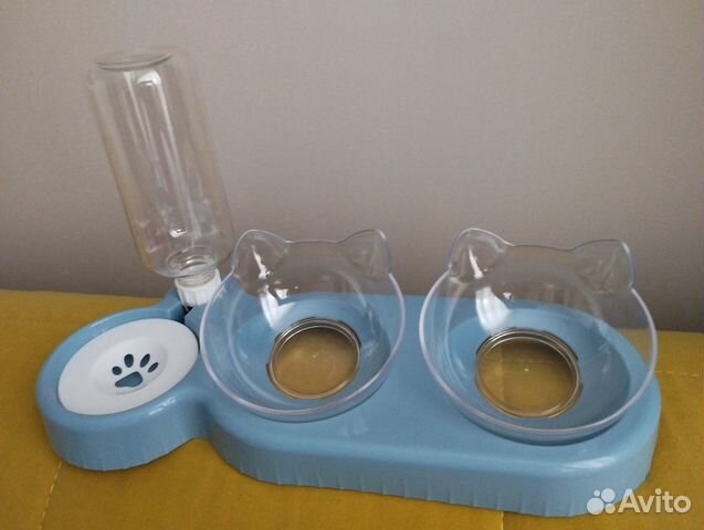 Миски для кошек на подставке с автопоилкой
