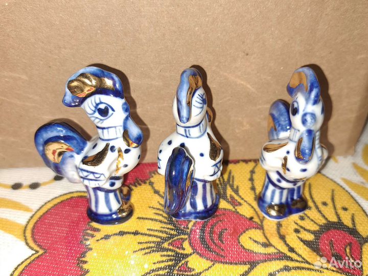 Гжель Петушок Золотой гребешок