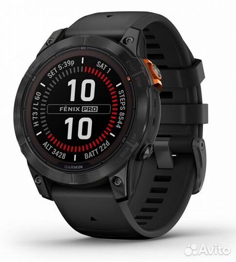 Garmin Fenix 7 Pro Solar серый с черным (новые)