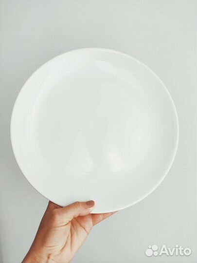Тарелка Икеа круглая белая, салатник