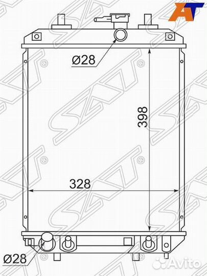 Радиатор toyota passo/daihatsu boon 1KR 04