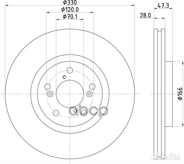 Диск тормозной перед ND8050K nisshinbo