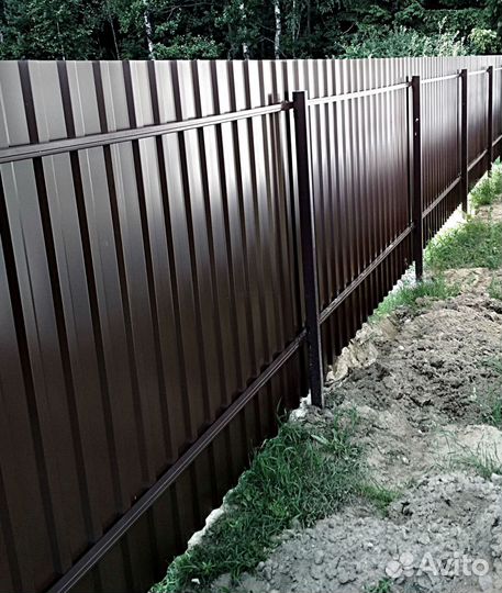 Забор из профнастила с доставкой