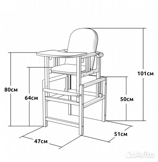 Стул трансформер для кормления