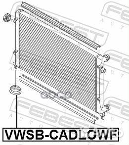 Втулка крепления радиатора vwsbcadlowf Febest